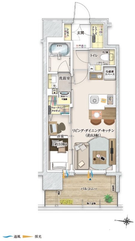 ソルティア川越 間取り Bタイプ