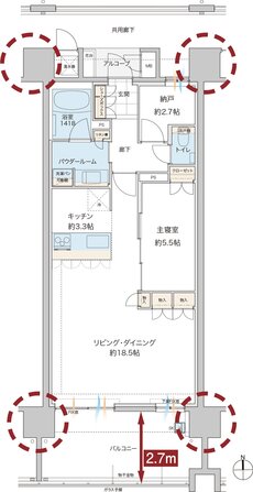 グランドオーク浦上テラス 間取り D type［メニュープラン］
