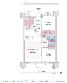 ポレスター立川 間取り Dタイプ