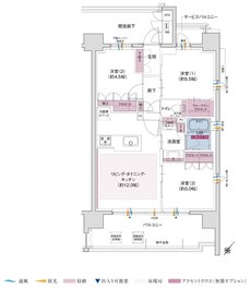 ポレスター立川 間取り Eタイプ（メニュープラン1）