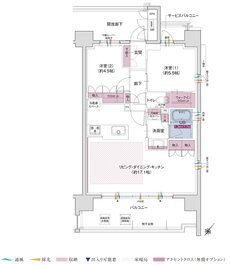 ポレスター立川 間取り Eタイプ（メニュープラン2）