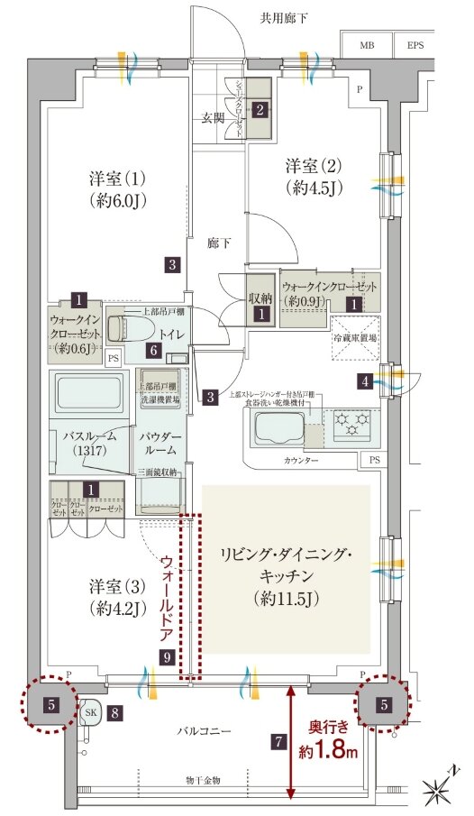 ガーラ・レジデンス稲城矢野口駅前 間取り C3 type