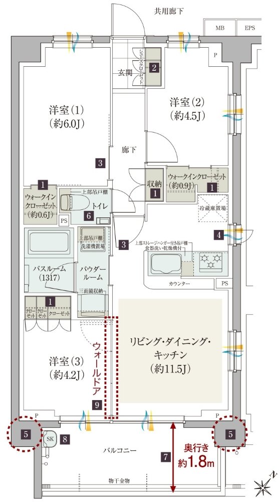 ガーラ・レジデンス稲城矢野口駅前 間取り C3 type