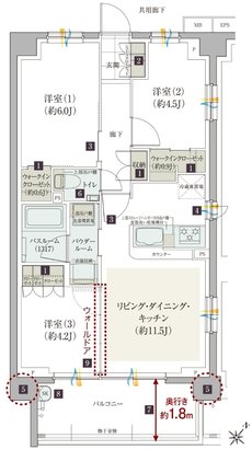 ガーラ・レジデンス稲城矢野口駅前 間取り C3 type