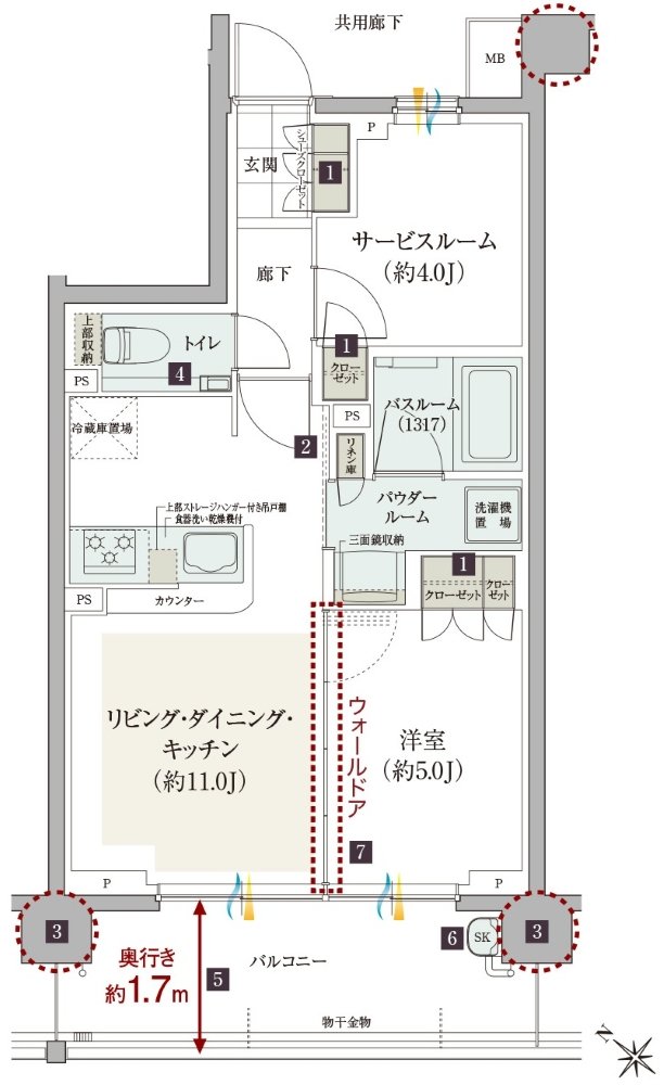 ガーラ・レジデンス稲城矢野口駅前 間取り D type