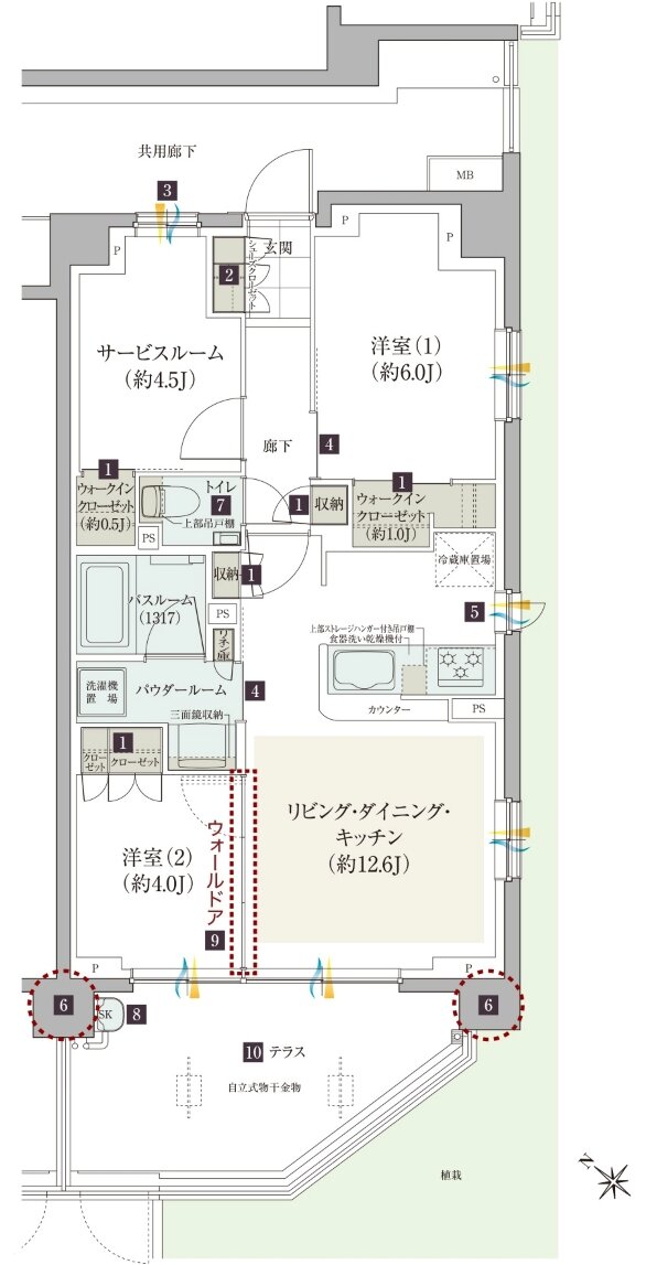 ガーラ・レジデンス稲城矢野口駅前 間取り B2t type