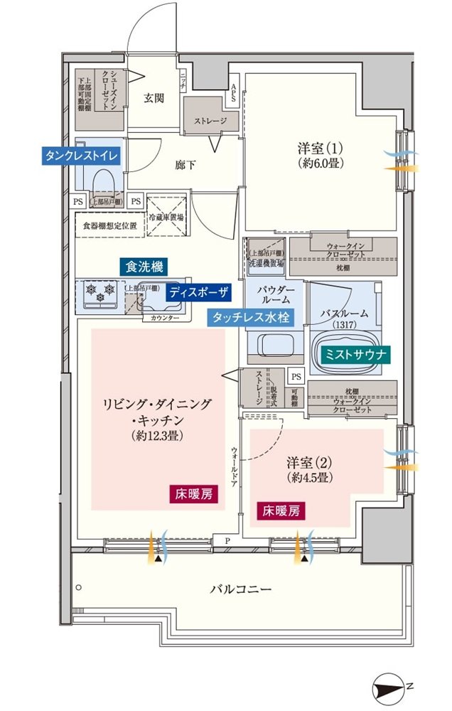 エクセレントシティ南千住ザ・レジデンス	 間取り G type