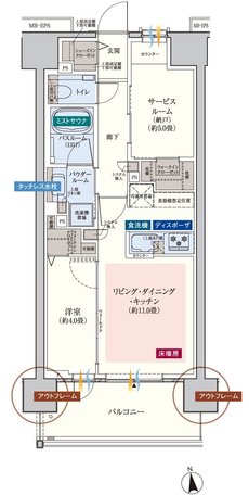エクセレントシティ南千住ザ・レジデンス	 間取り C type