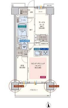 エクセレントシティ南千住ザ・レジデンス	 間取り E type