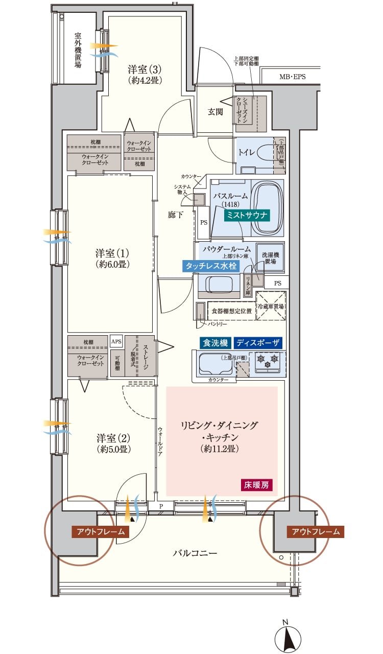 エクセレントシティ南千住ザ・レジデンス	 間取り B type