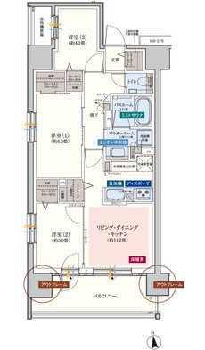 エクセレントシティ南千住ザ・レジデンス	 間取り B type