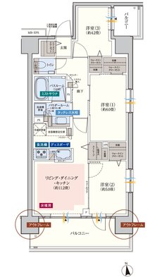 エクセレントシティ南千住ザ・レジデンス	 間取り F type
