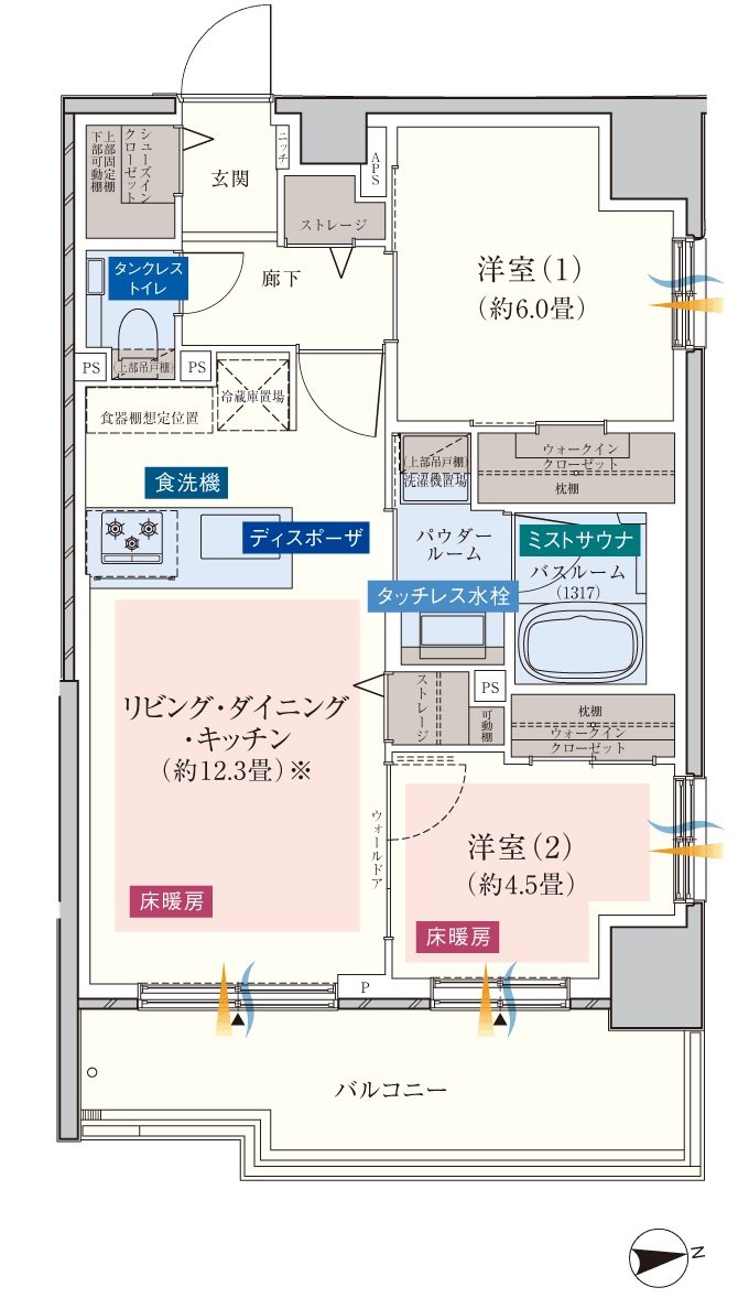 エクセレントシティ南千住ザ・レジデンス	 間取り G'type［PREMIUM PLAN］