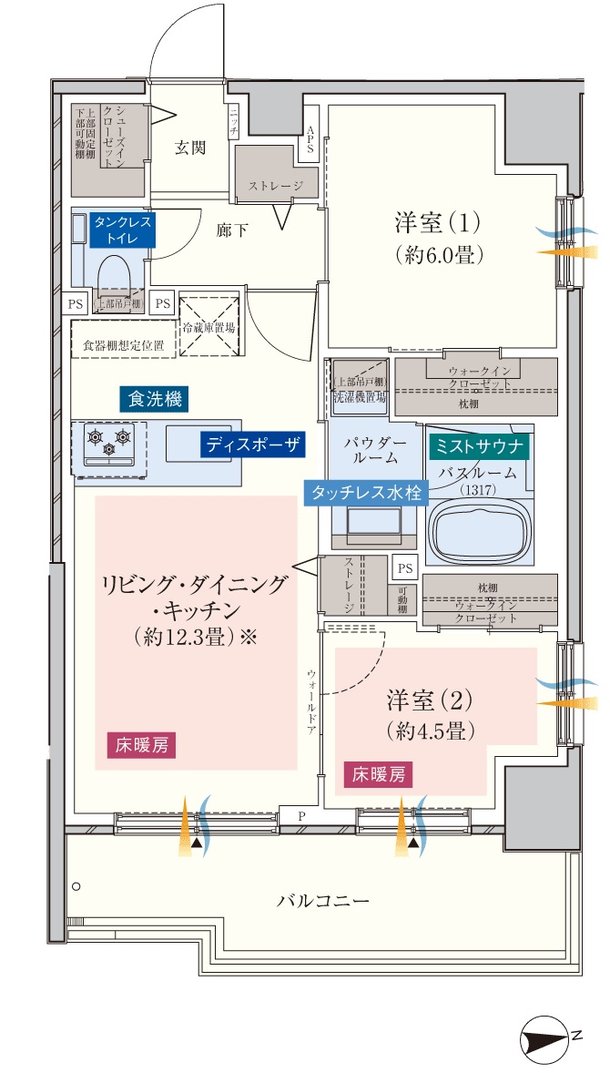 エクセレントシティ南千住ザ・レジデンス	 間取り G'type［PREMIUM PLAN］