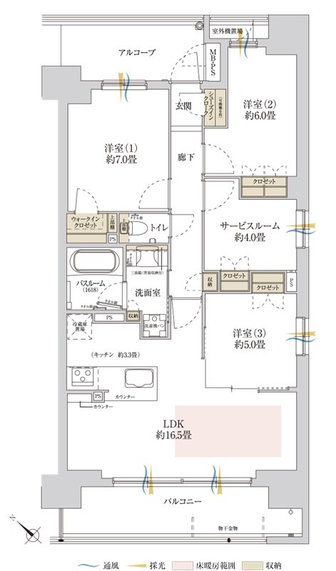 ワコーレシティ西明石駅前 間取り G type