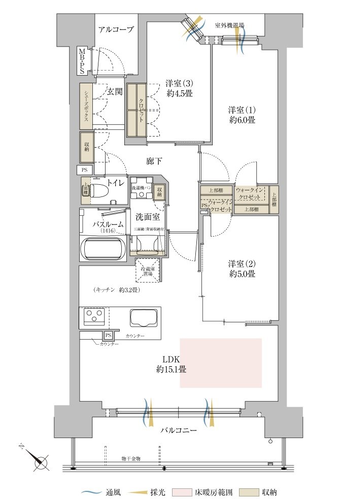 ワコーレシティ西明石駅前 間取り C type