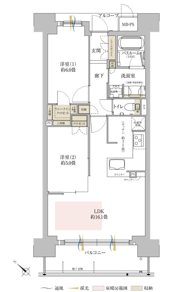 ワコーレシティ西明石駅前 間取り D type