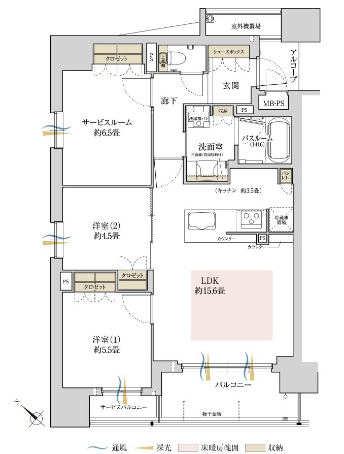 ワコーレシティ西明石駅前 間取り A type