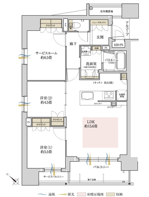 ワコーレシティ西明石駅前 間取り A type