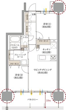 サーパス新水前寺駅前 間取り Cタイプ