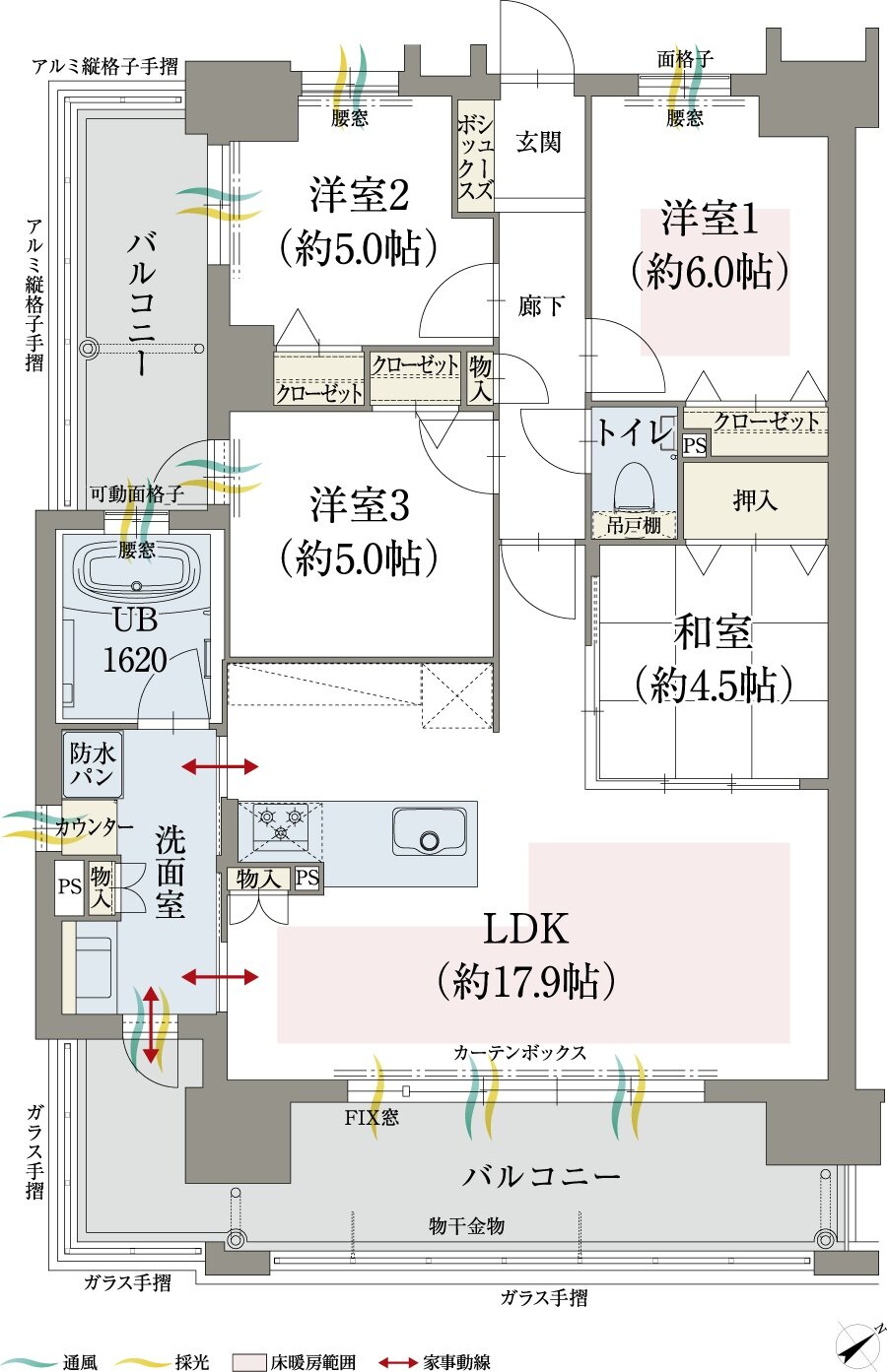 オーヴィジョン山口中央 間取り A TYPE