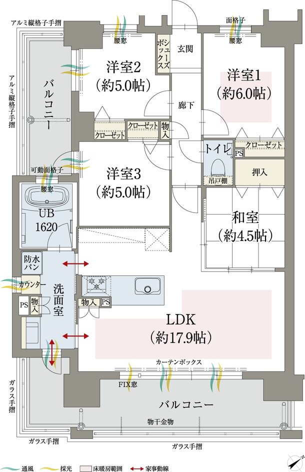 オーヴィジョン山口中央 間取り A TYPE