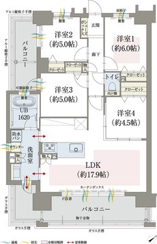 オーヴィジョン山口中央 間取り A TYPE〈MENUPLAN〉
