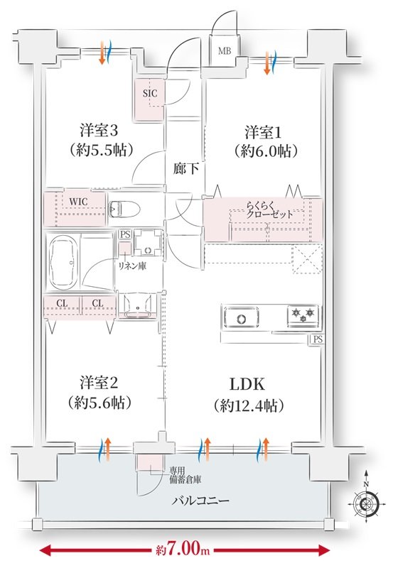エステムコート伏見丹波橋 間取り 参考プラン
