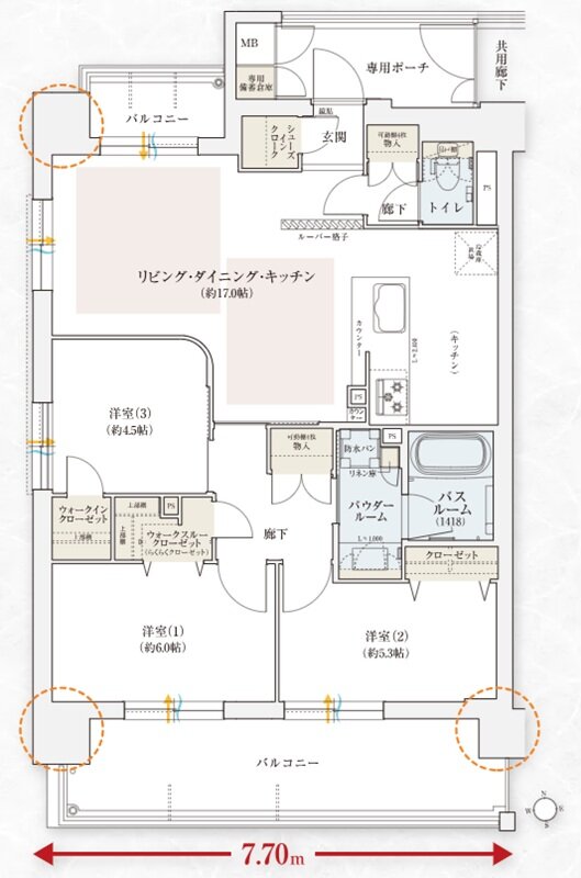 エステムコート伏見丹波橋 間取り G type