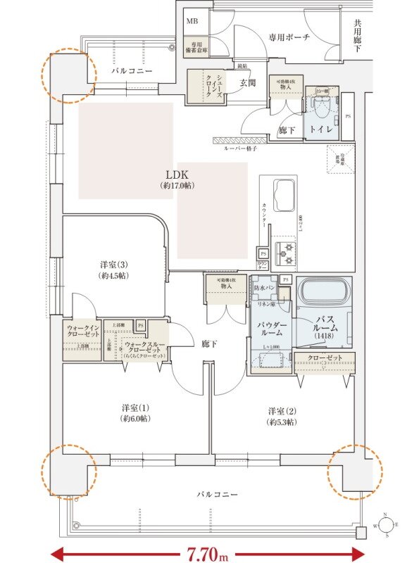 エステムコート伏見丹波橋 間取り G type