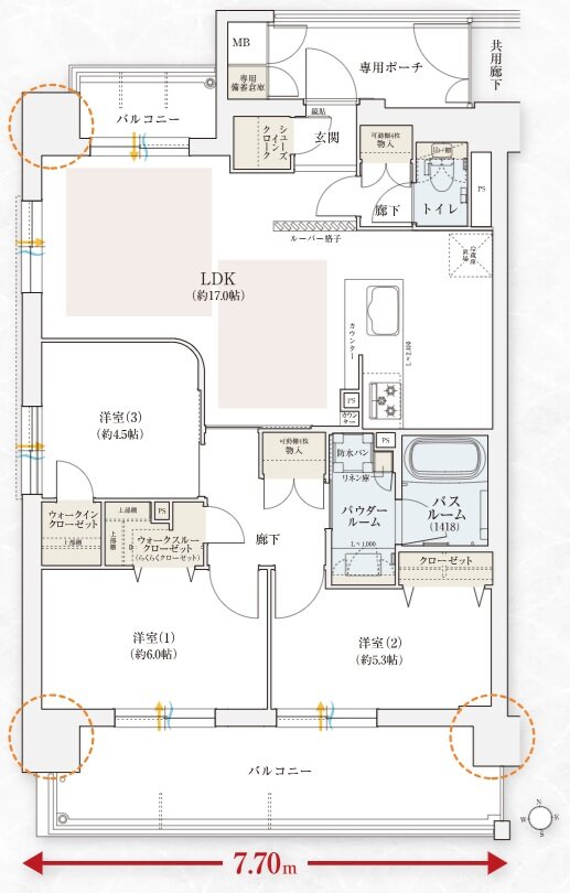 エステムコート伏見丹波橋 間取り G type