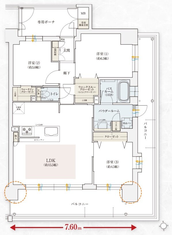 エステムコート伏見丹波橋 間取り M type