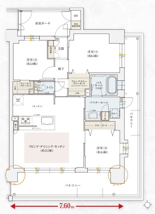 エステムコート伏見丹波橋 間取り M type