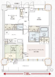 エステムコート伏見丹波橋 間取り F type