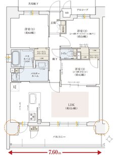 エステムコート伏見丹波橋 間取り J type