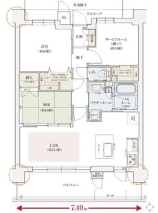エステムコート伏見丹波橋 間取り K type