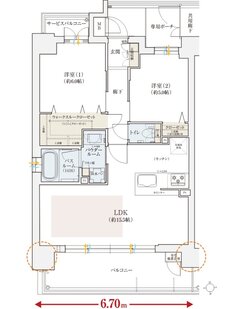 エステムコート伏見丹波橋 間取り A type