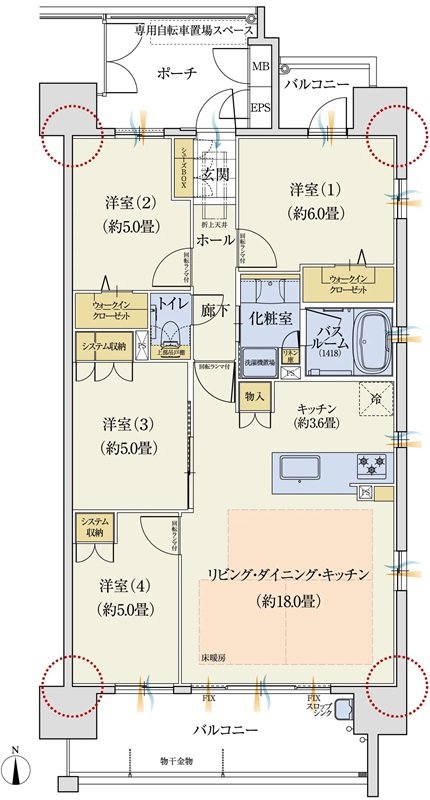モアグレース稲沢ザ・レジデンス 間取り C TYPE