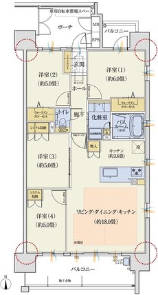 モアグレース稲沢ザ・レジデンス 間取り C TYPE
