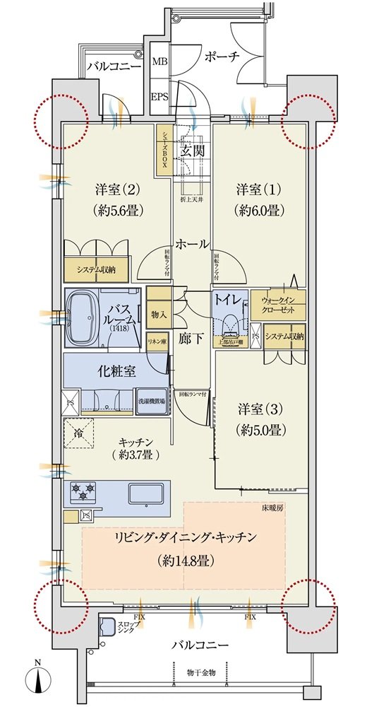モアグレース稲沢ザ・レジデンス 間取り A TYPE