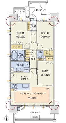 モアグレース稲沢ザ・レジデンス 間取り A TYPE