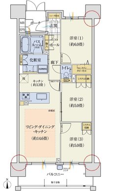 モアグレース稲沢ザ・レジデンス 間取り B TYPE