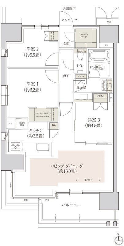 （仮称）ローレルコート上前津 間取り E type