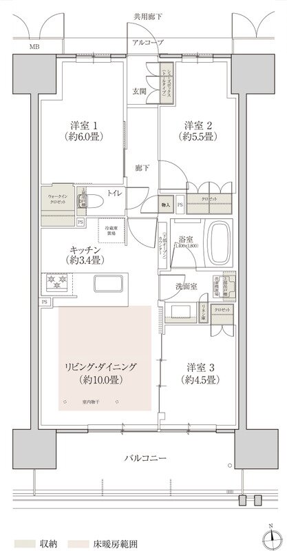 ローレルコート上前津 間取り B type