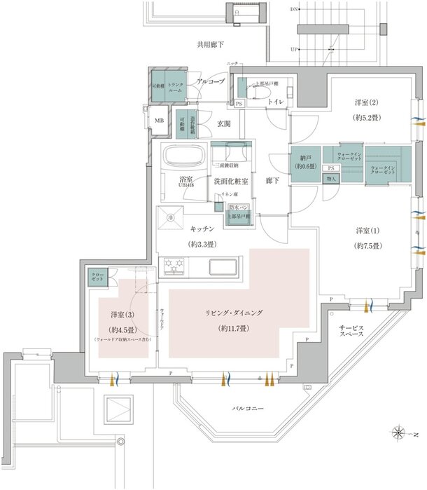 プラウド光が丘アベニュー 間取り H type