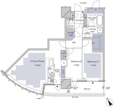 ブランズタワー横浜北仲 間取り S70C type