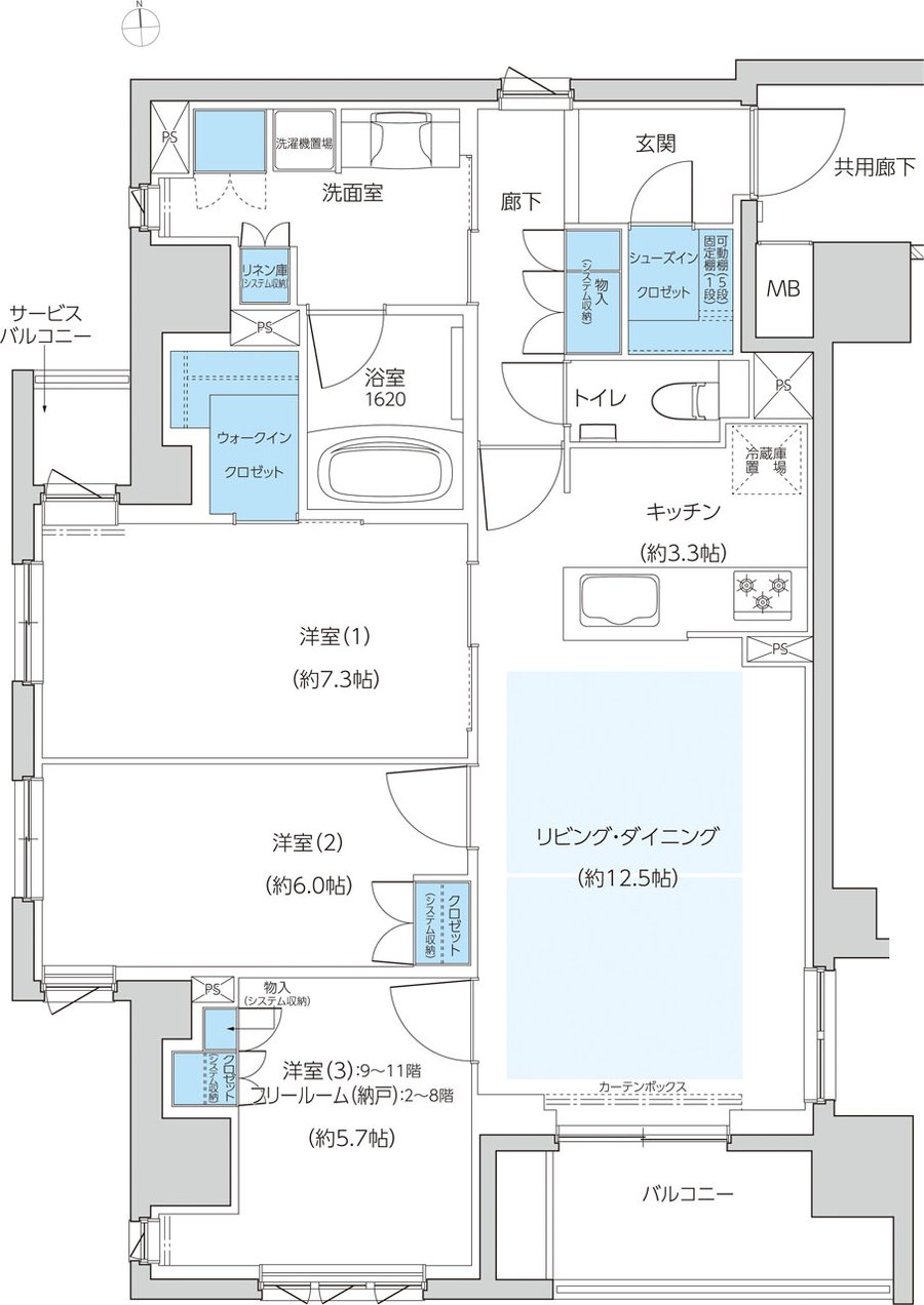 レーベン京都河原町五条 ONE SUITE 間取り A type