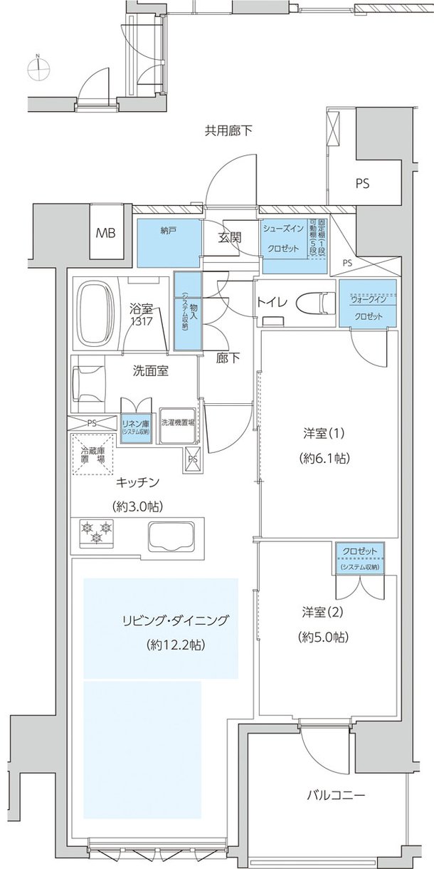 レーベン京都河原町五条 ONE SUITE 間取り C type