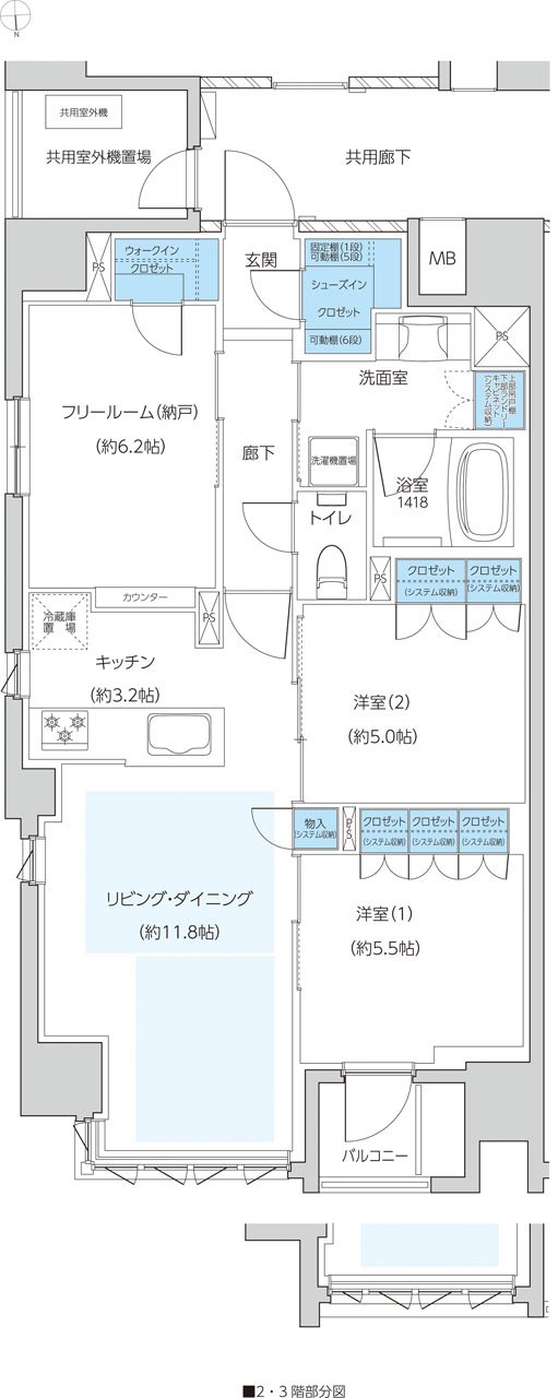 レーベン京都河原町五条 ONE SUITE 間取り J type