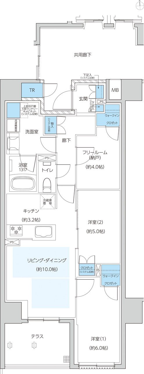 レーベン京都河原町五条 ONE SUITE 間取り Rt type